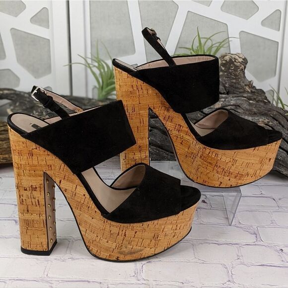 Zara Platform Cork Heels - Picture 2 of 11